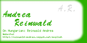andrea reinwald business card